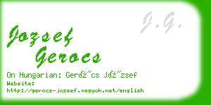 jozsef gerocs business card